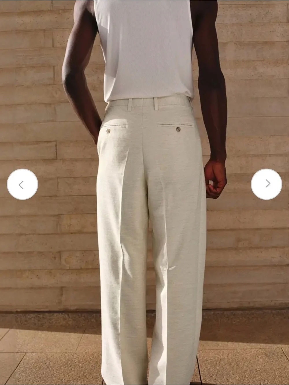 H&M Men’s Loose Fit Linen-blend Suit Trousers